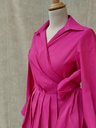CAROLINA HERRERA - Robe longue rose fuschia  - C03541