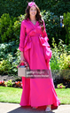CAROLINA HERRERA - Robe longue rose fuschia  - C03541