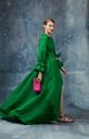 CAROLINA HERRERA- Robe longue verte  - C03540