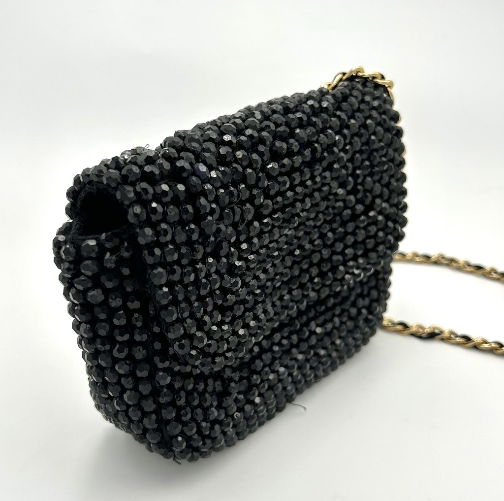 Purificacion Garcia - Sac noir avec perles - A1342