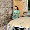 Ralda - Robe Longue Verte Fleuri - TRESSÉ - C03163