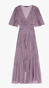 MAJE - Robe mi-longue mauve  - C03547