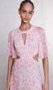 MAJE - Robe longue rose  - C03549