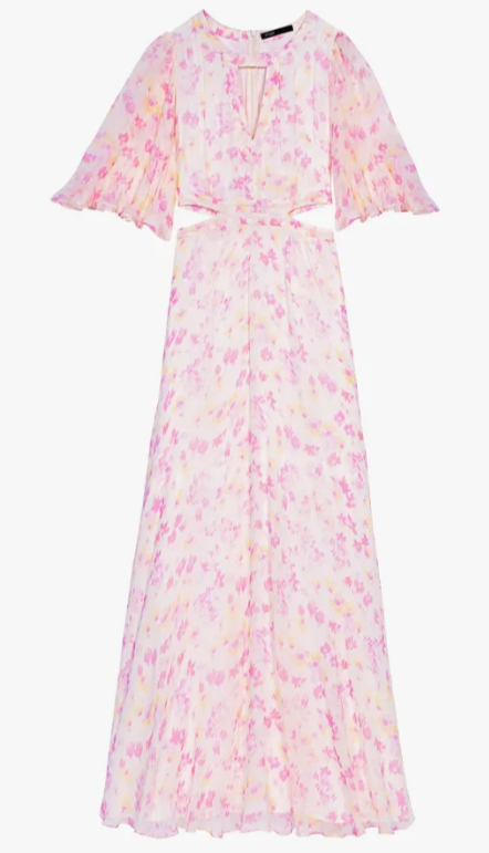 MAJE - Robe longue rose  - C03549
