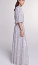 MAJE - Robe longue argent  - C03551