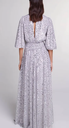 MAJE - Robe longue argent  - C03551