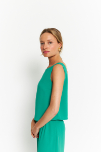 MAISON GUILLEMETTE - Ensemble haut et pantalon vert - C03568