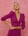 LADY PIPA - Robe mi-longue mauve - C03570