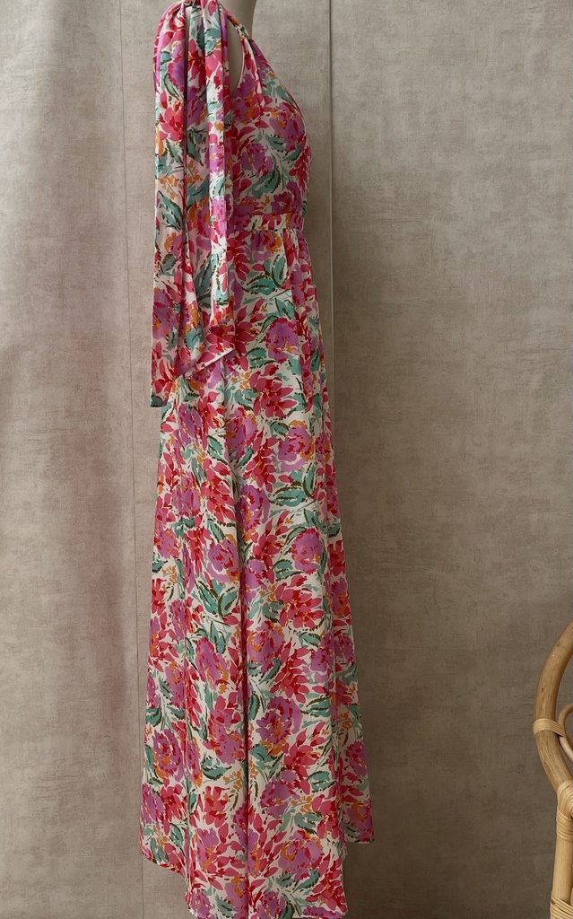COOSY - Robe longue fleurie  - C03558