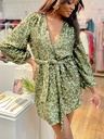 SEZANE - Robe courte verte ADELINA - C03020