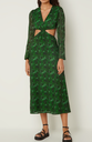LAAGAM - Robe mi-longue verte  - C03576