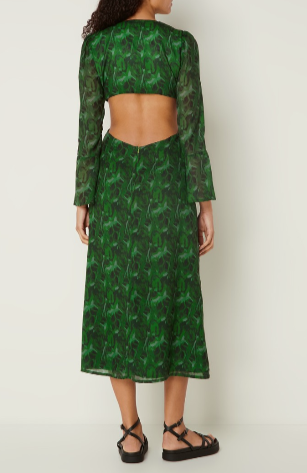 LAAGAM - Robe mi-longue verte  - C03576