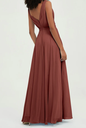 DUNTERY - Robe longue terracotta  - C03578