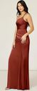 Azazie - Robe longue terracotta  - C03582