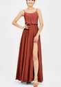 Robe longue terracotta  - C03583