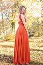 Robe longue terracotta - C03585