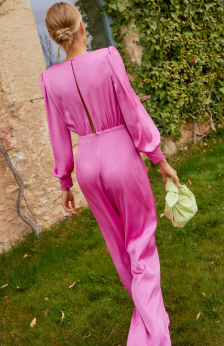 Lady pipa - Combinaison longue rose  - C03586
