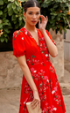 Robe longue rouge  - C03587
