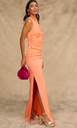 Lady Pipa  - Robe longue corail  - C03590