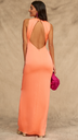 Lady Pipa  - Robe longue corail  - C03590