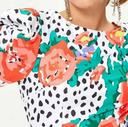 MIOH - Robe mi-longue fleurie  - C03589
