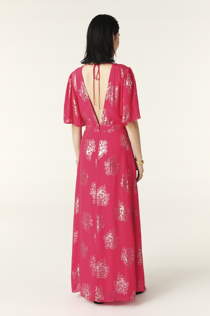 BASH - Robe longue ALBY rose - C03592