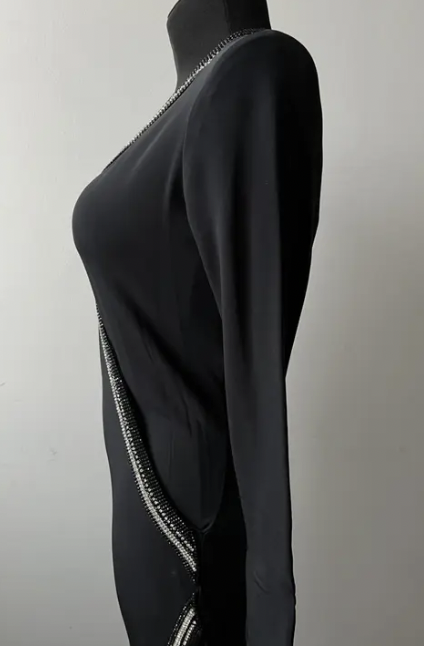 LUXE - BALMAIN - Robe Maxi fourreau noire - T36 - C03443