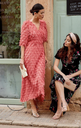 Robe Midi rose - T38 - C03376