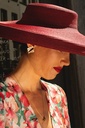 T&O CONCEPT - Chapeau Audrey Hepburn Bordeaux - A680