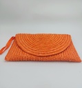 Sac pochette osier orange - A1382