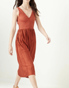SESSUN - Robe Midi Terracotta - T34/36 - C03594