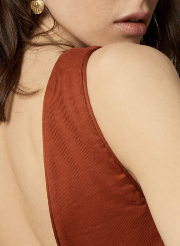 SESSUN - Robe Midi Terracotta - T34/36 - C03594