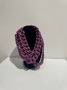 LOC - ESSENTIEL - Bijoux - Collier à maillons en résine pourpre A900