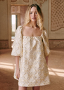 SEZANE - Robe Mini Marguerite jacquard doré - C03056