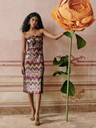 SEZANE - ROMAINE - Robe Midi bustier sequins - T36 - C03064