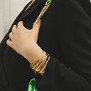 LOC - SEZANE - Bijoux - Bracelet Manchette feuilles dorées  - A908