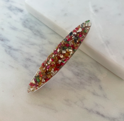 Résine Hair Clip - Paillettes Multicolores - GLEEBEE