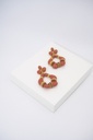 SEZANE - Bijoux - Boucles d'oreilles terracotta dorée (clips) - A1031