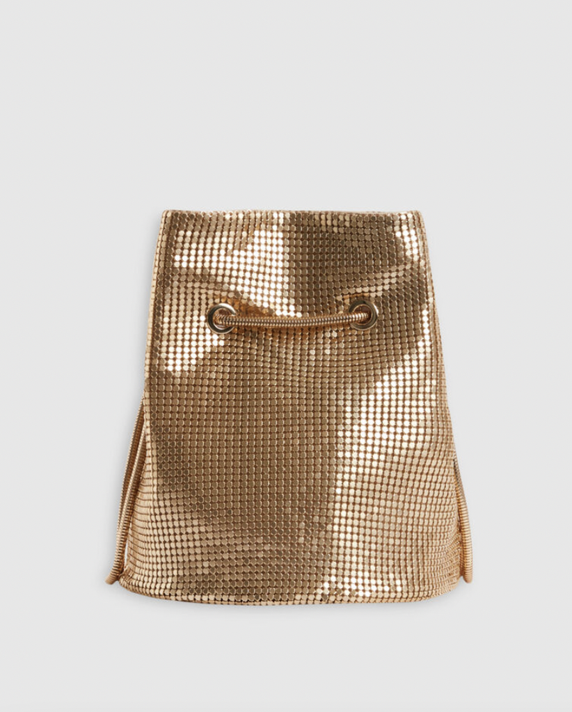 CLAUDIE PIERLOT- Sac maille dorée - A1033
