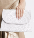 Sac perles blanches gris clair - A1035