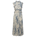 RED VALENTINO - Robe Maxi fleurie bleue et blanche - T38 - C03264