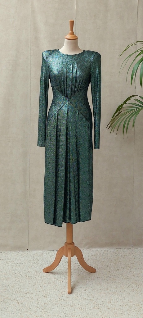 ANIYE BY - Robe Midi verte irisée - T40 - C03276