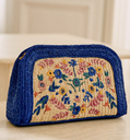 Sézane - Sac paille beige fleuri - A1057