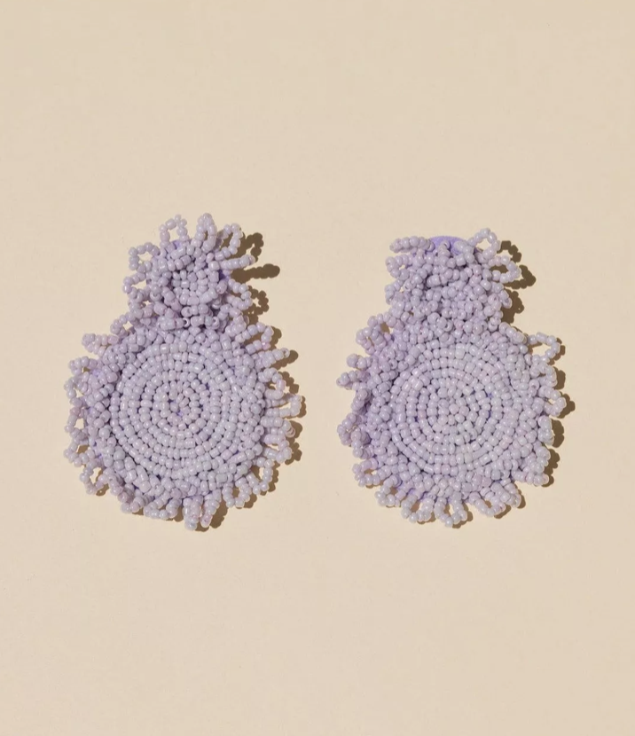 LOC - Bijoux - Boucles d'oreilles mauves - A1069