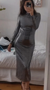 LA CROIXE - robe Midi argenté - T36 - C03333