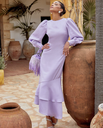 LADY PIPA - Robe Midi mauve  - T44 - C03350
