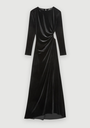 MAJE - Robe Maxi velours noire - T40 - C03362