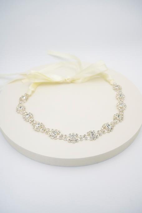 Années 20 - headband blanc et strass - A1095