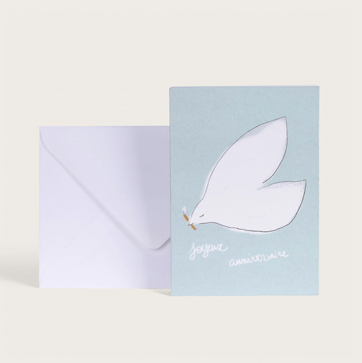 Joyeux anniversaire - Carte Colombe - Season Paper