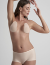 BYE BRA - Adhésifs Pads – Beige & Cache-tétons Satinés - (A-C)